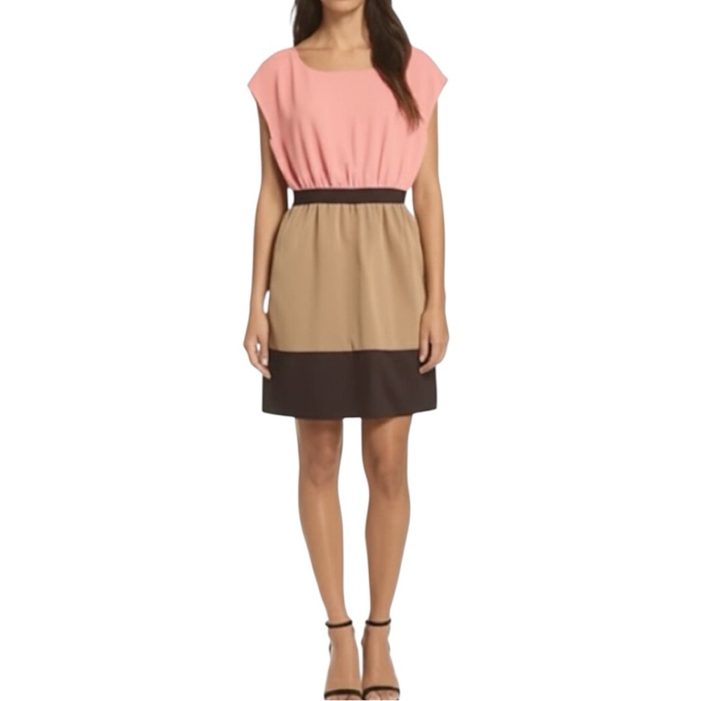 Smart Set Colour Block Minimalist Short Sleeve Dress Size 6